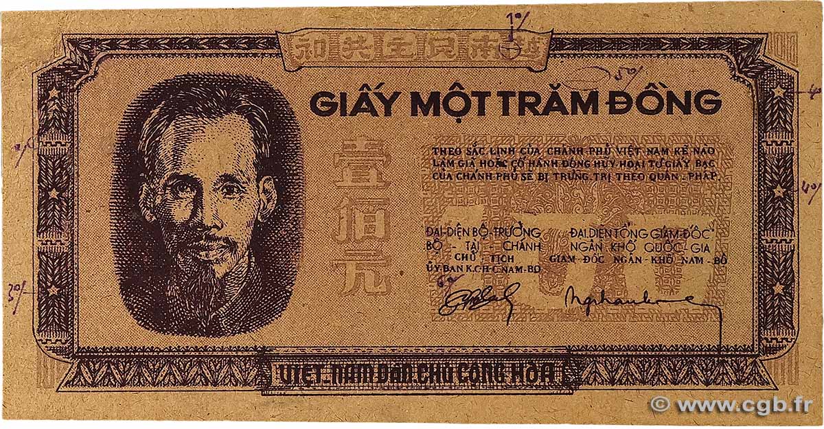 100 Dong VIET NAM 1952 P.040c XF