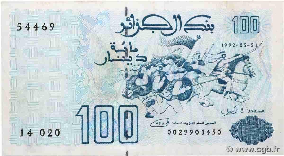 100 Dinars ALGÉRIE 1992 P.137 TTB