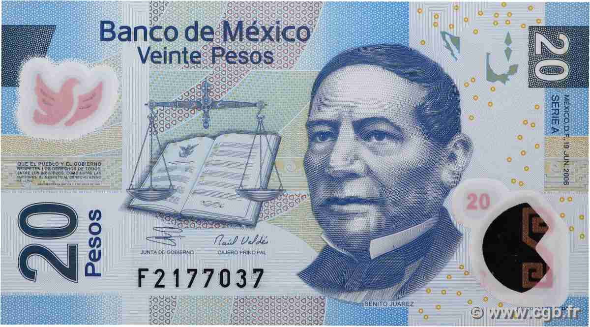 20 Pesos MEXICO 2006 P.122c VF+