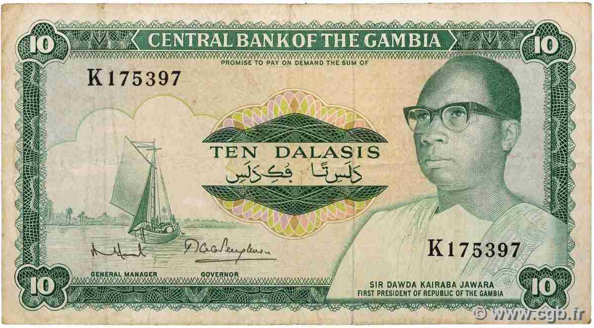 10 Dalasis GAMBIA 1972 P.06c F
