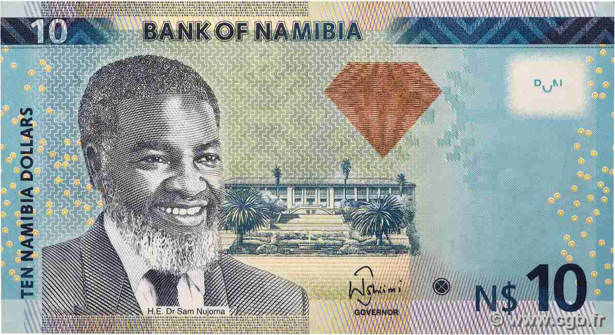 10 Namibia Dollars NAMIBIA 2013 P.11b VF+