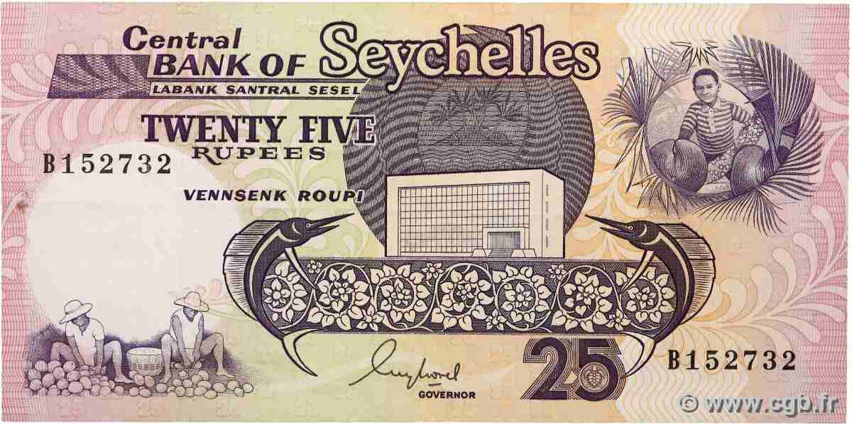 25 Rupees SEYCHELLES 1989 P.33 VF+