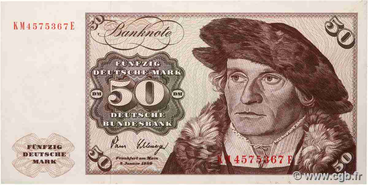 50 Deutsche Mark ALLEMAGNE FÉDÉRALE 1980 P.33d TTB+