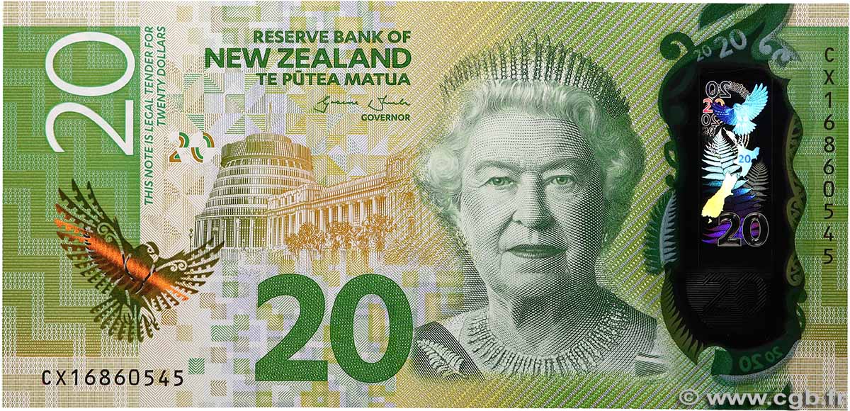 20 Dollars NEW ZEALAND 2016 P.193 UNC