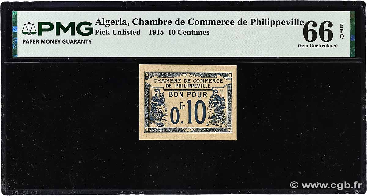 10 Centimes ALGERIA Philippeville 1915 JP.142.13 UNC