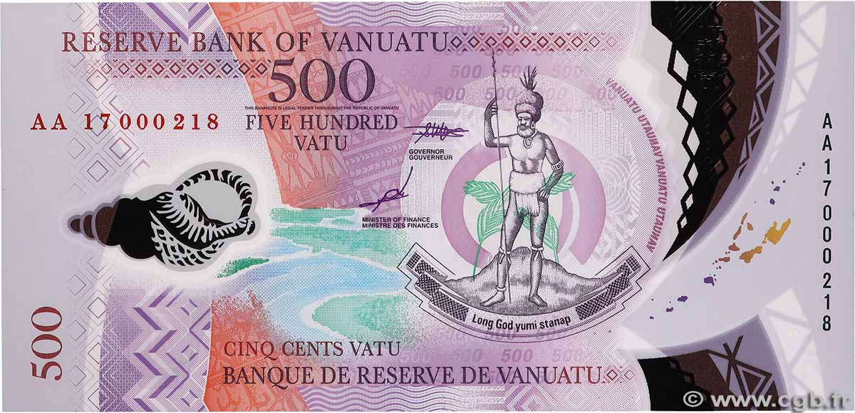 500 Vatu VANUATU 2017 P.18 NEUF