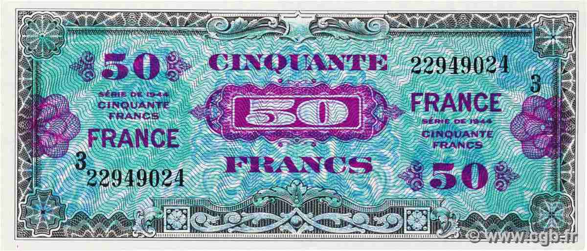50 Francs FRANCE FRANCIA 1945 VF.24.03 SC+