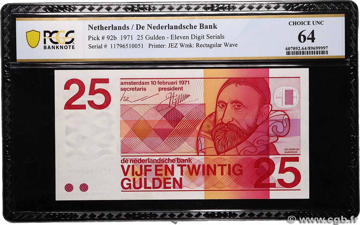 25 Gulden NIEDERLANDE 1971 P.092b fST+
