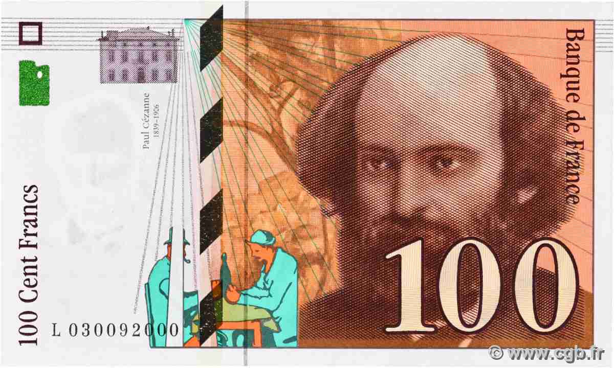 100 Francs CÉZANNE FRANKREICH 1997 F.74.01 fST