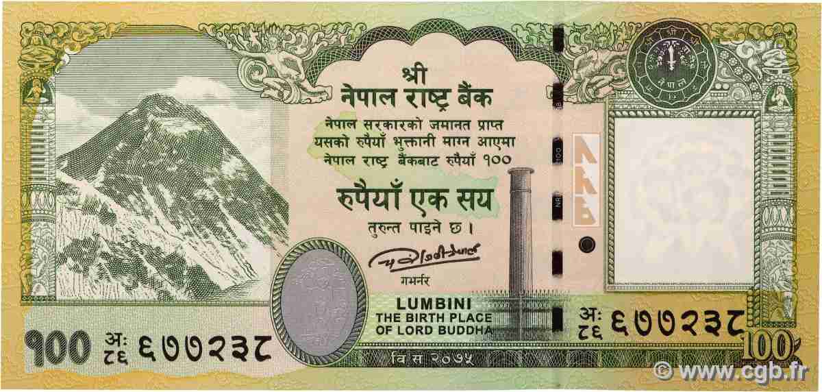 100 Rupees NÉPAL 2019 P.80 NEUF