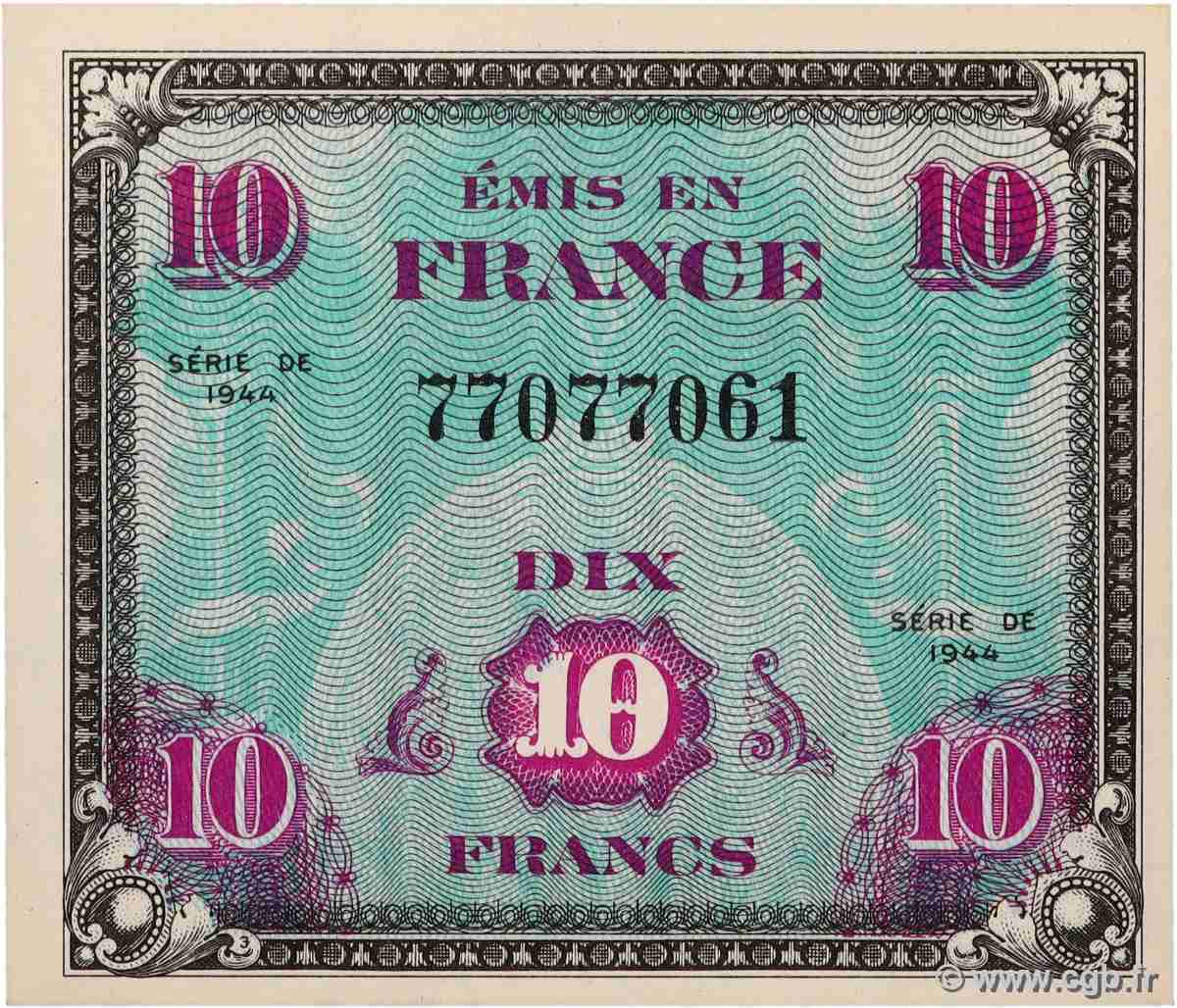 10 Francs DRAPEAU FRANCE 1944 VF.18.01 SPL+