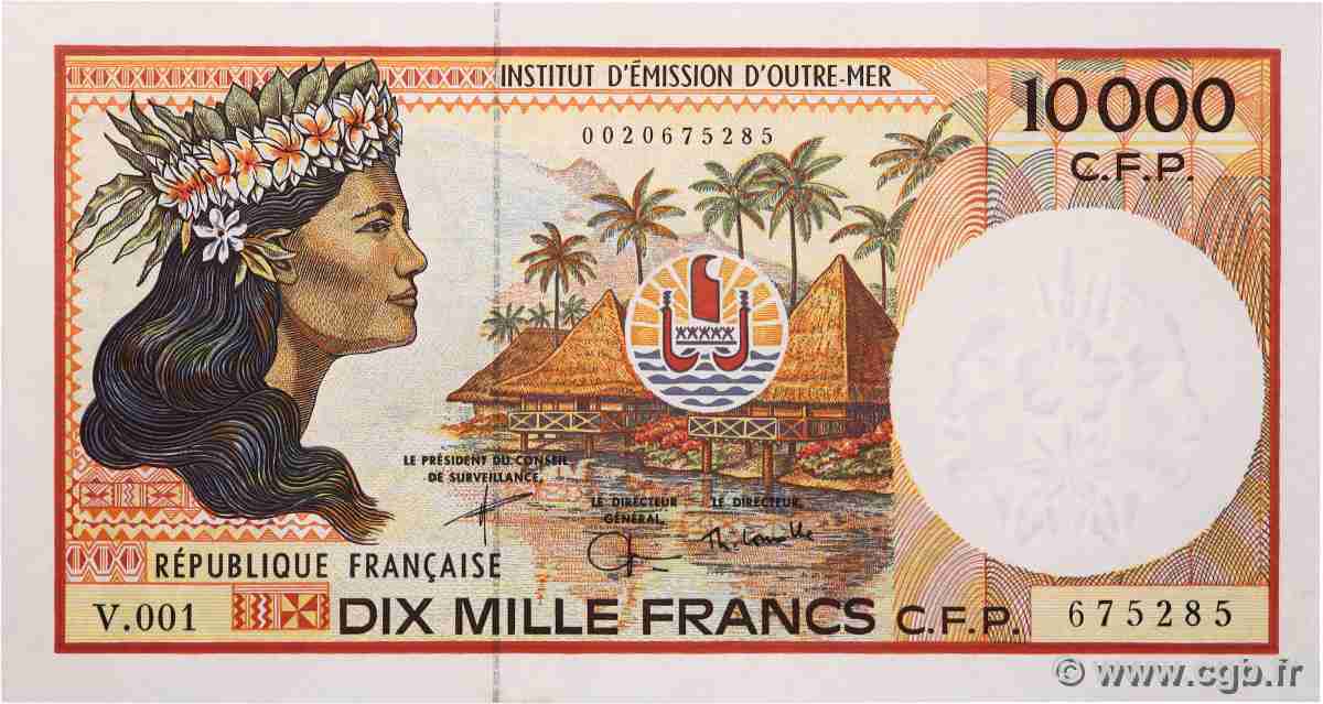 10000 Francs FRENCH PACIFIC TERRITORIES 2002 P.04e VZ