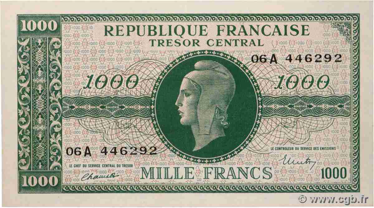1000 Francs MARIANNE BANQUE D ANGLETERRE FRANCE 1945 VF.12.01 SPL
