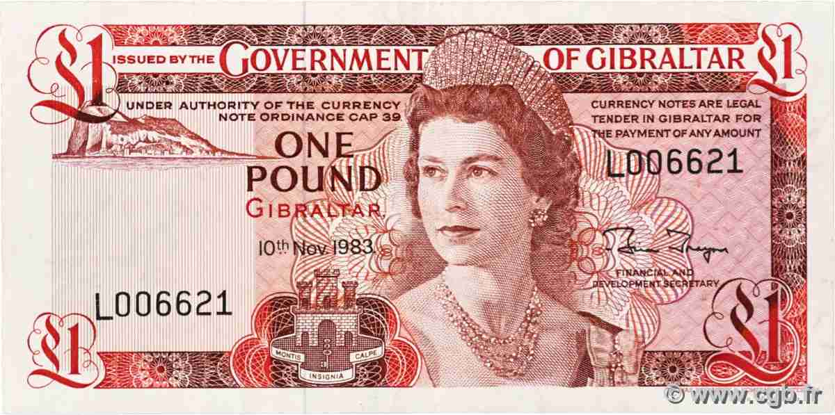 1 Pound GIBRALTAR 1983 P.20c fVZ