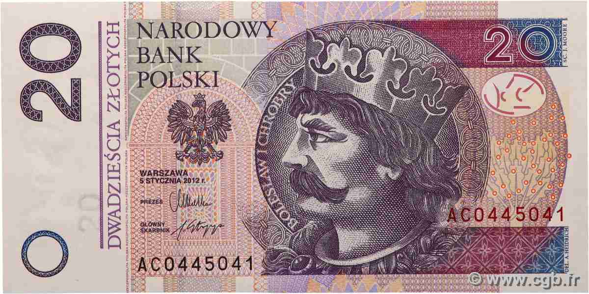 20 Zlotych POLAND 2012 P.184 UNC