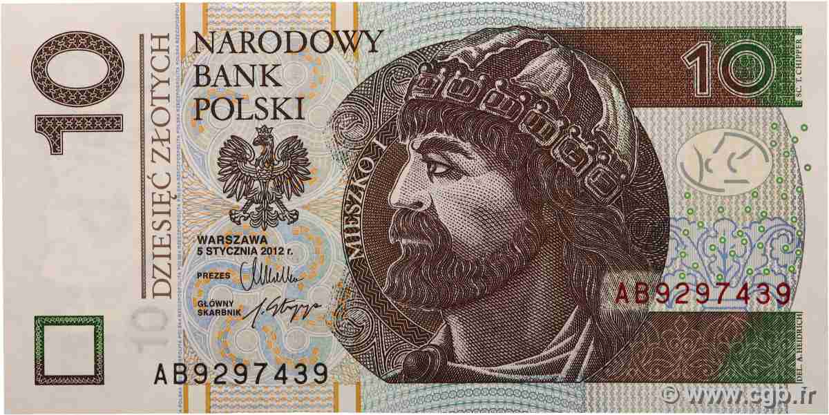 10 Zlotych POLAND 2012 P.183 UNC