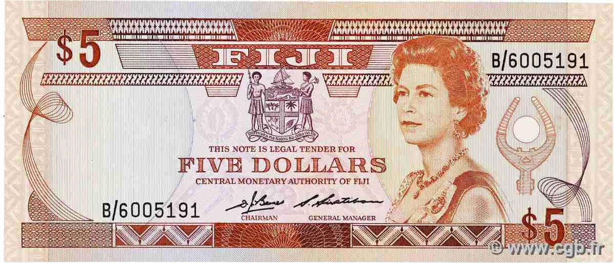 5 Dollars FIDJI 1983 P.083a TTB+
