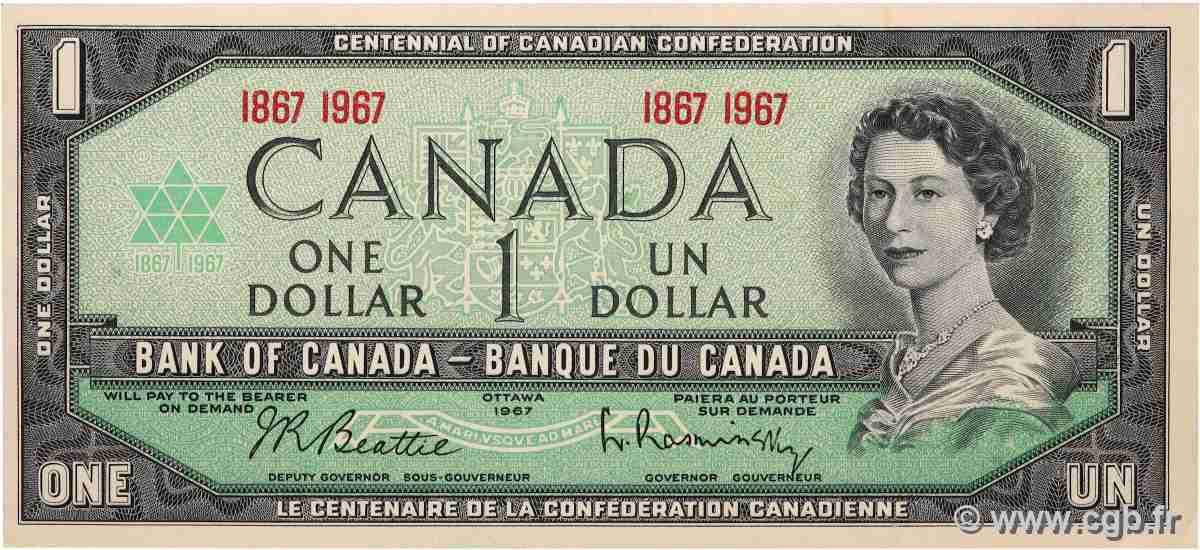 1 Dollar Commémoratif KANADA 1967 P.084a fST+