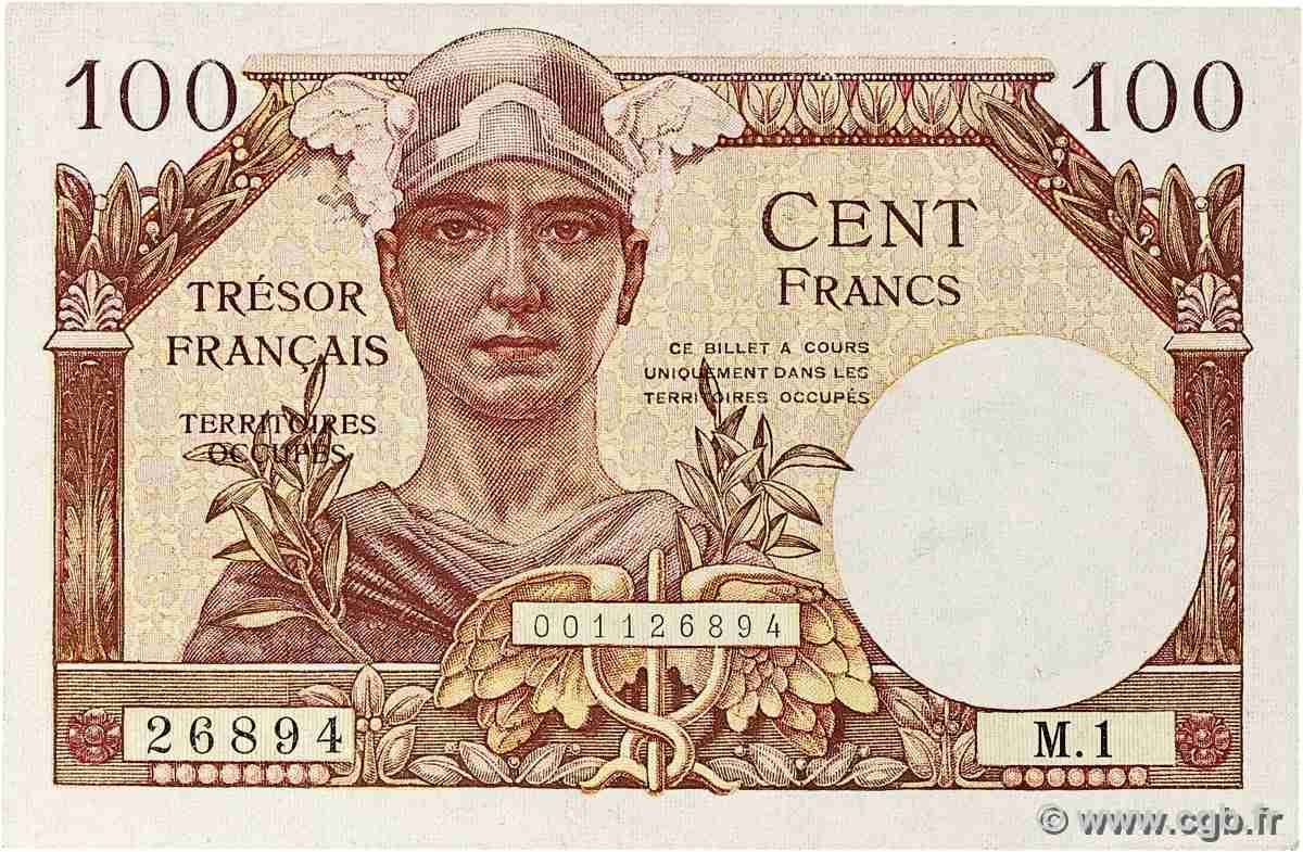 100 Francs TRÉSOR FRANÇAIS FRANCE 1947 VF.32.01 XF+