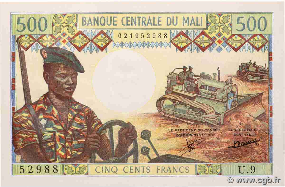 500 Francs MALI 1973 P.12c ST