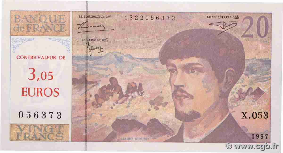 20 Francs DEBUSSY Modifié FRANCE 1997 F.66ter.02 SPL+