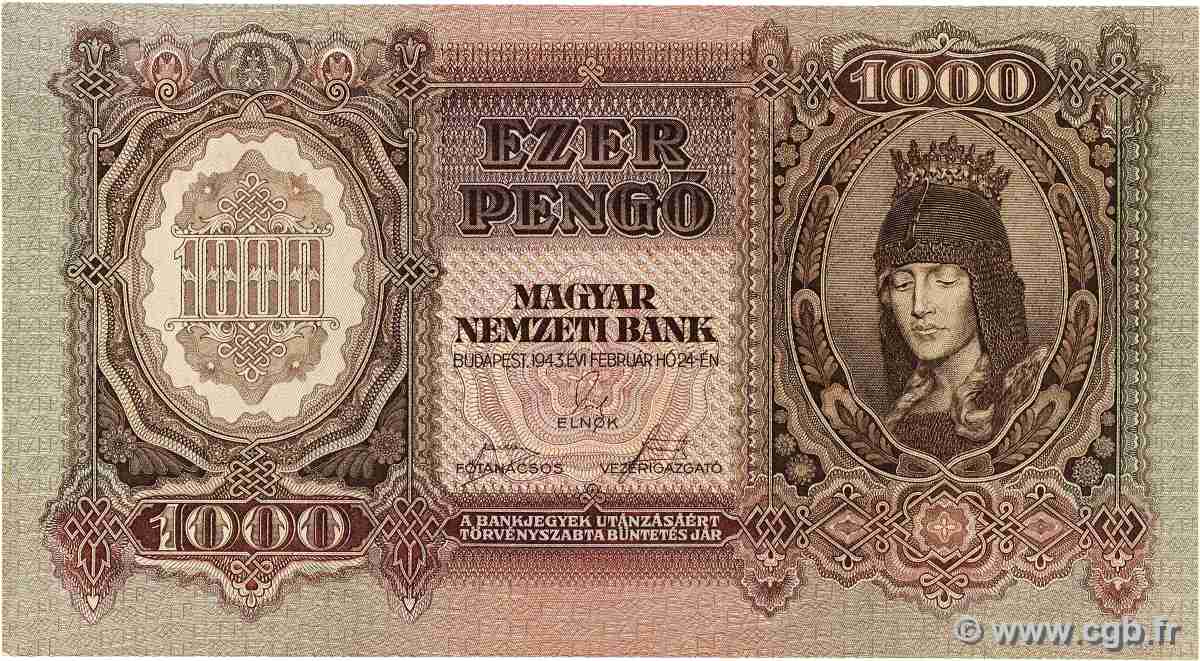1000 Pengo HONGRIE 1943 P.116 pr.NEUF