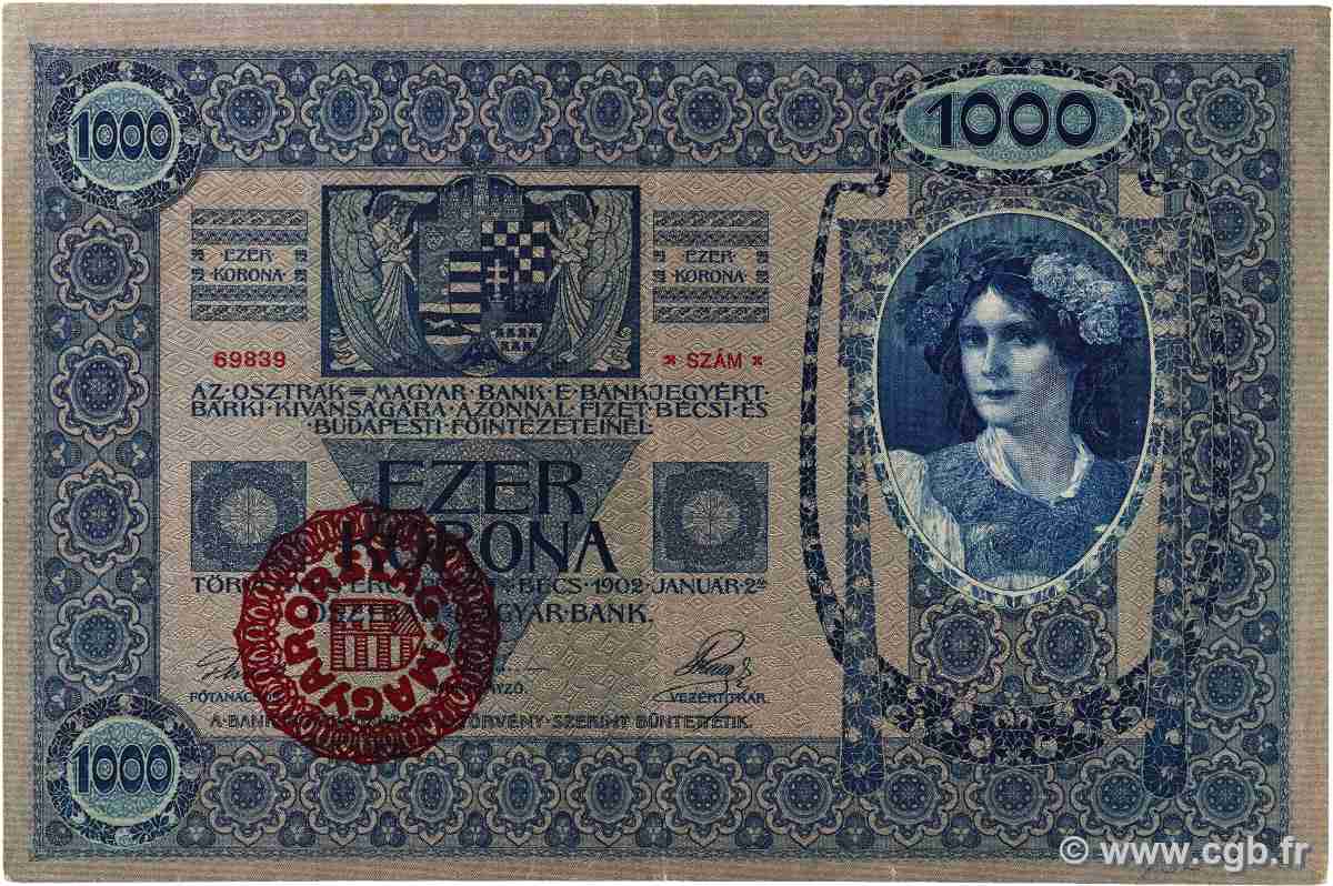 1000 Korona UNGARN 1920 P.031 VZ