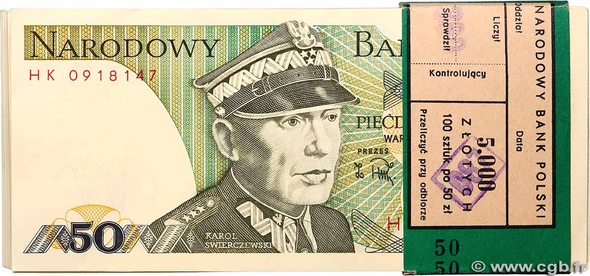 50 Zlotych Liasse POLONIA 1988 P.142c SC