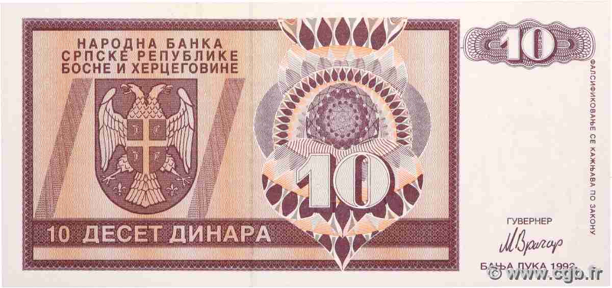 10 Dinara BOSNIE HERZÉGOVINE 1992 P.133a pr.NEUF