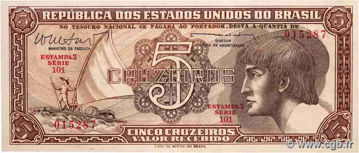 5 Cruzeiros BRASILE 1961 P.166b FDC