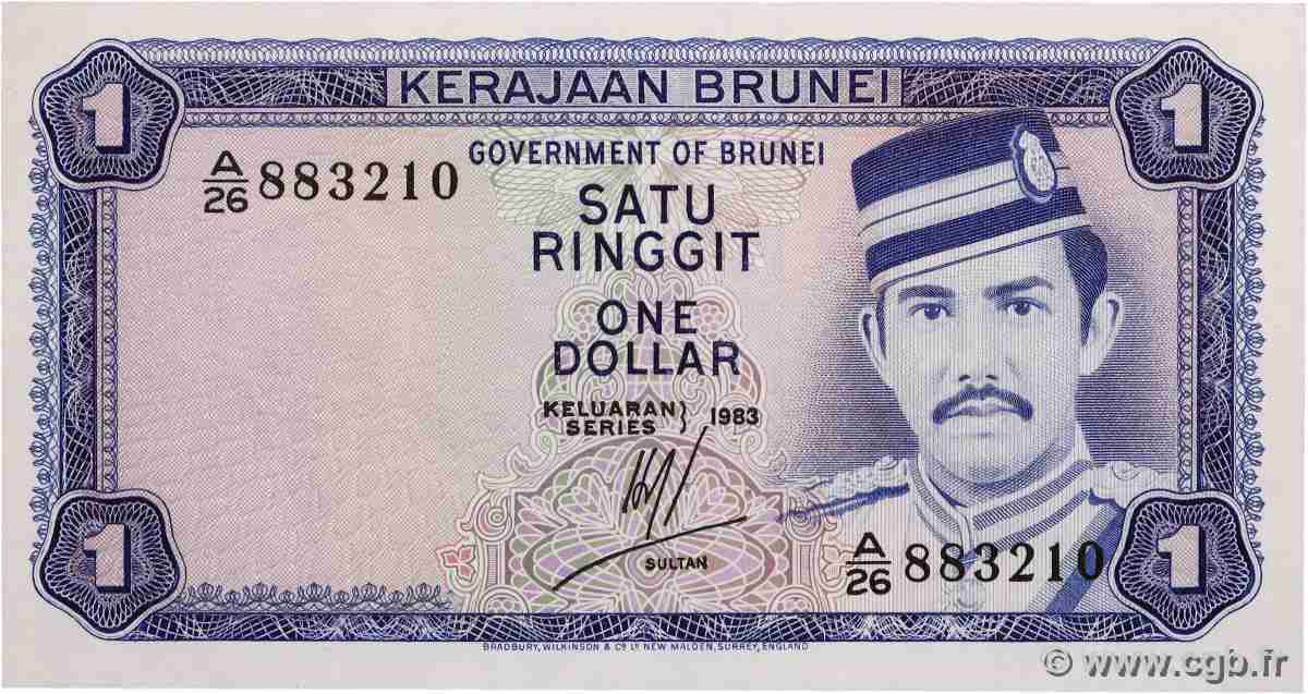 1 Ringgit - 1 Dollar BRUNEI 1985 P.06c pr.NEUF