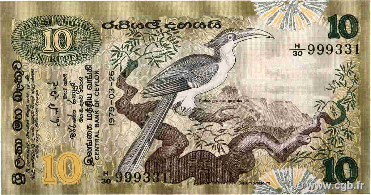 10 Rupees CEYLAN 1979 P.085a SPL