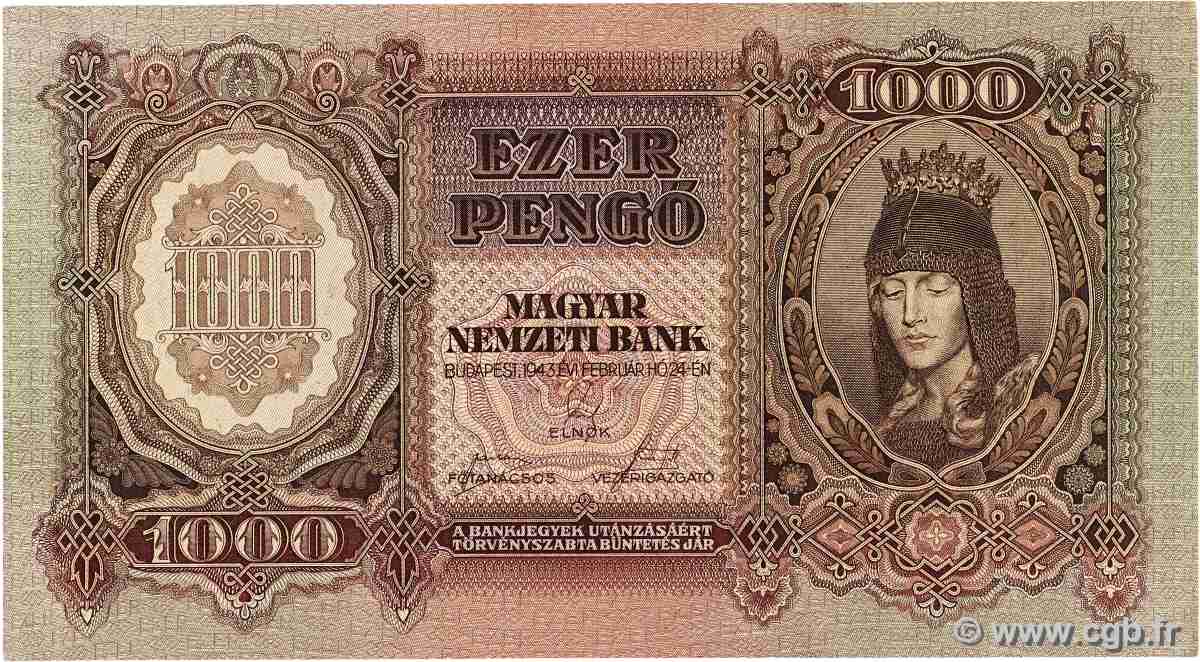 1000 Pengo HONGRIE 1943 P.116 SPL