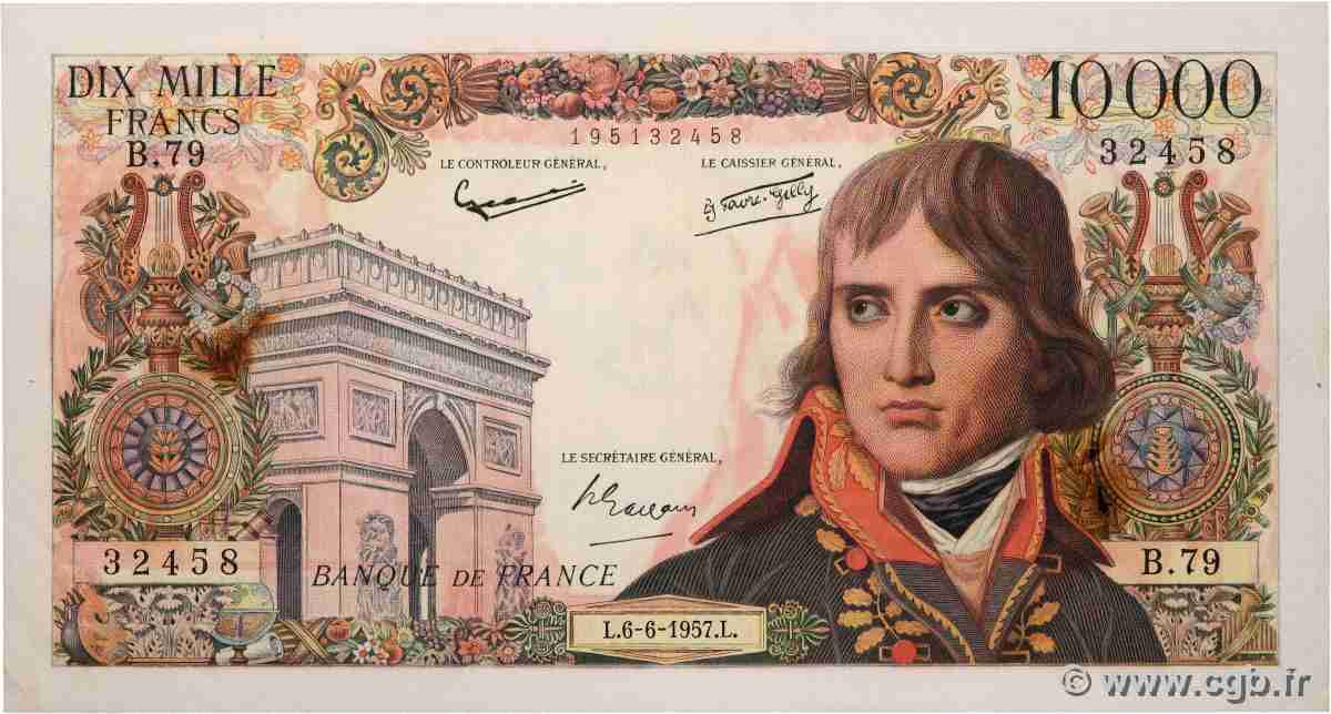 10000 Francs BONAPARTE FRANCE 1957 F.51.08 TTB+