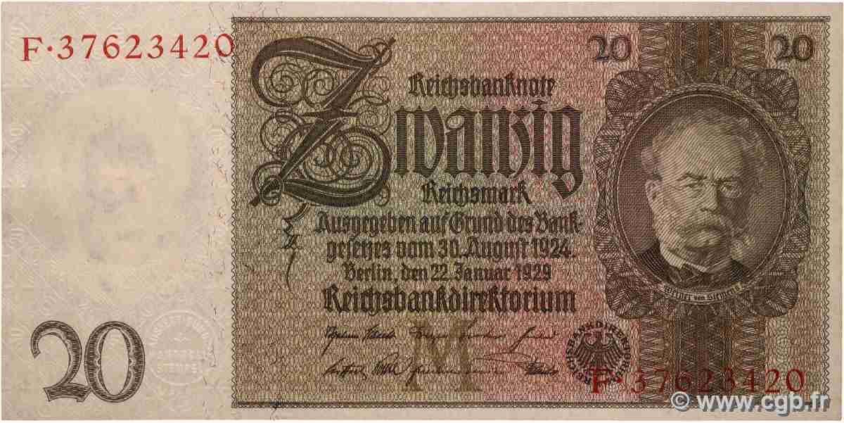 20 Reichsmark GERMANY 1929 P.181a UNC-