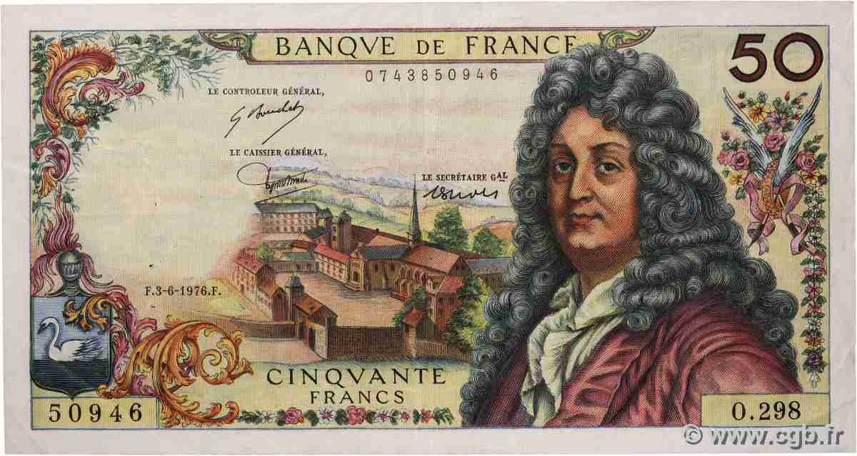 50 Francs RACINE FRANCE 1976 F.64.33a pr.TTB
