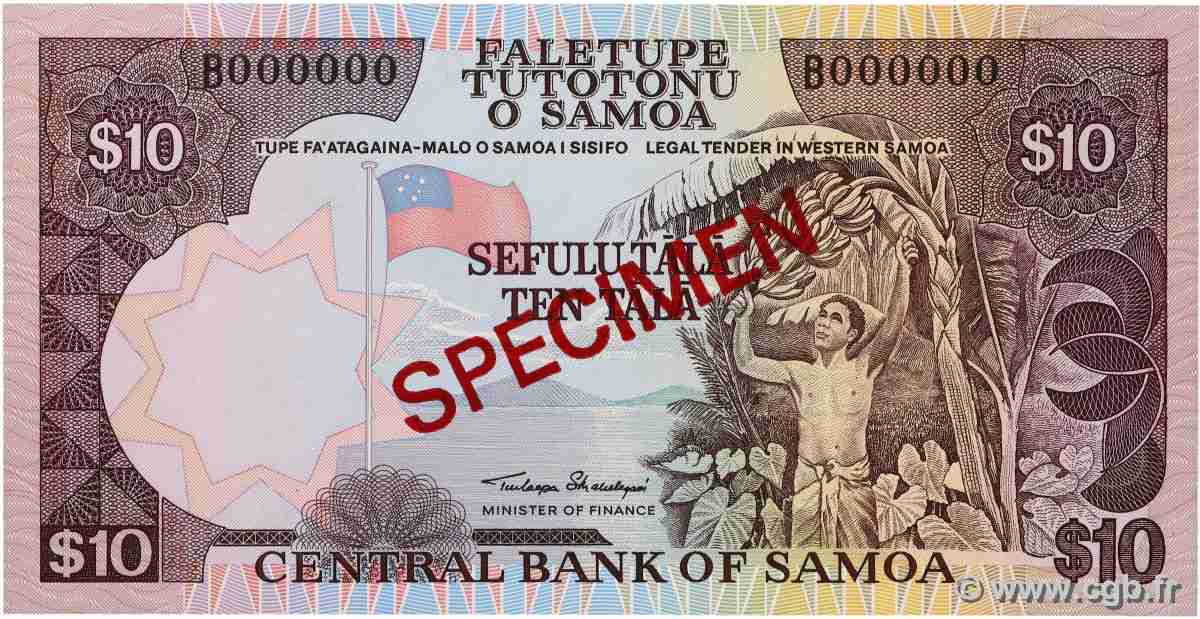 10 Tala Spécimen SAMOA 2002 P.34as ST