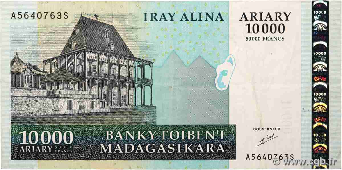 50000 Francs - 10000 Ariary MADAGASCAR 2003 P.085 TTB