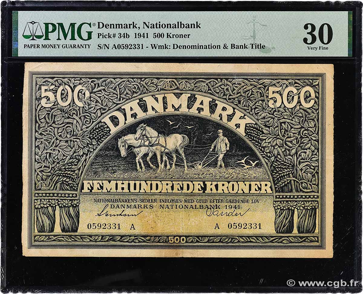 500 Kroner DANEMARK 1941 P.034b TTB