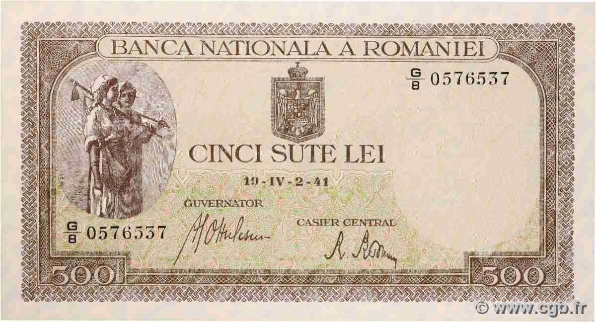 500 Lei ROUMANIE 1941 P.051 pr.NEUF