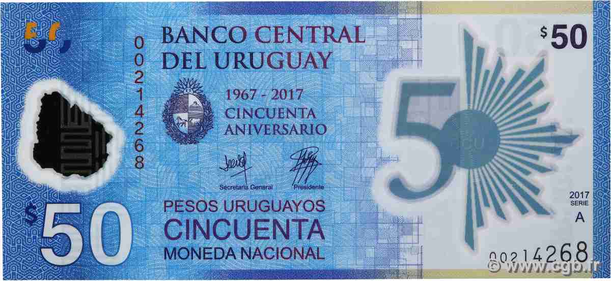 50 Pesos Commémoratif URUGUAY 2017 P.100 UNC