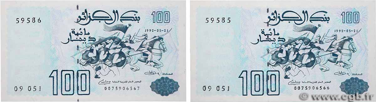 100 Dinars Consécutifs ALGERIA 1992 P.137 UNC