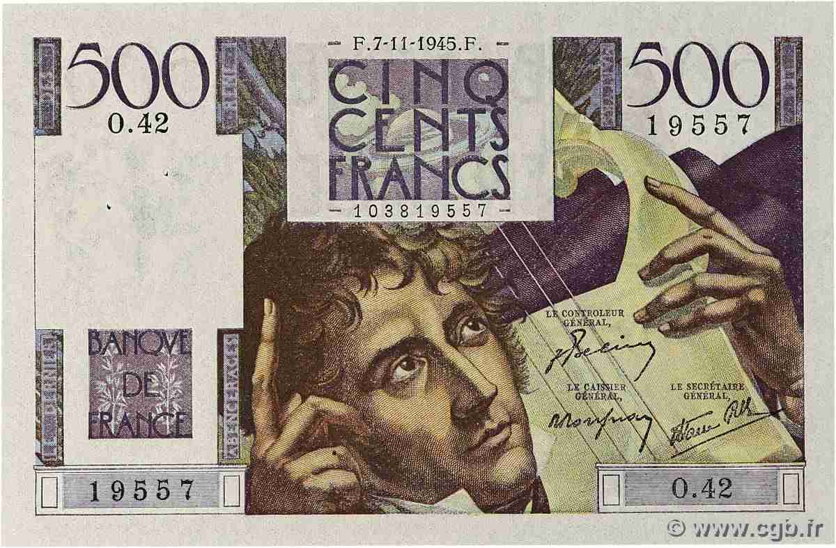 500 Francs CHATEAUBRIAND FRANCE 1945 F.34.03 AU