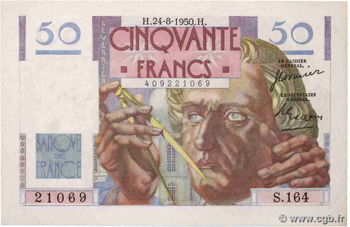 50 Francs LE VERRIER FRANCE 1950 F.20.16 UNC-