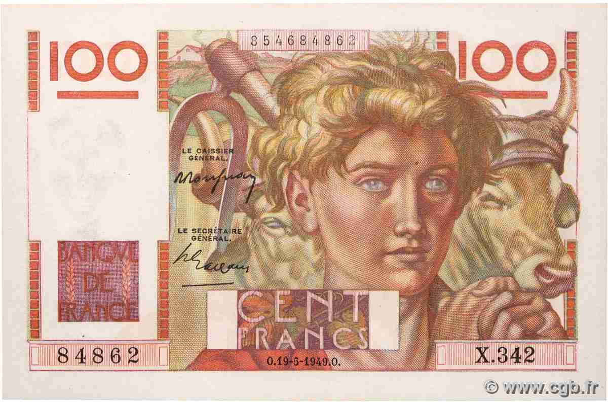 100 Francs JEUNE PAYSAN FRANCE 1949 F.28.24 AU