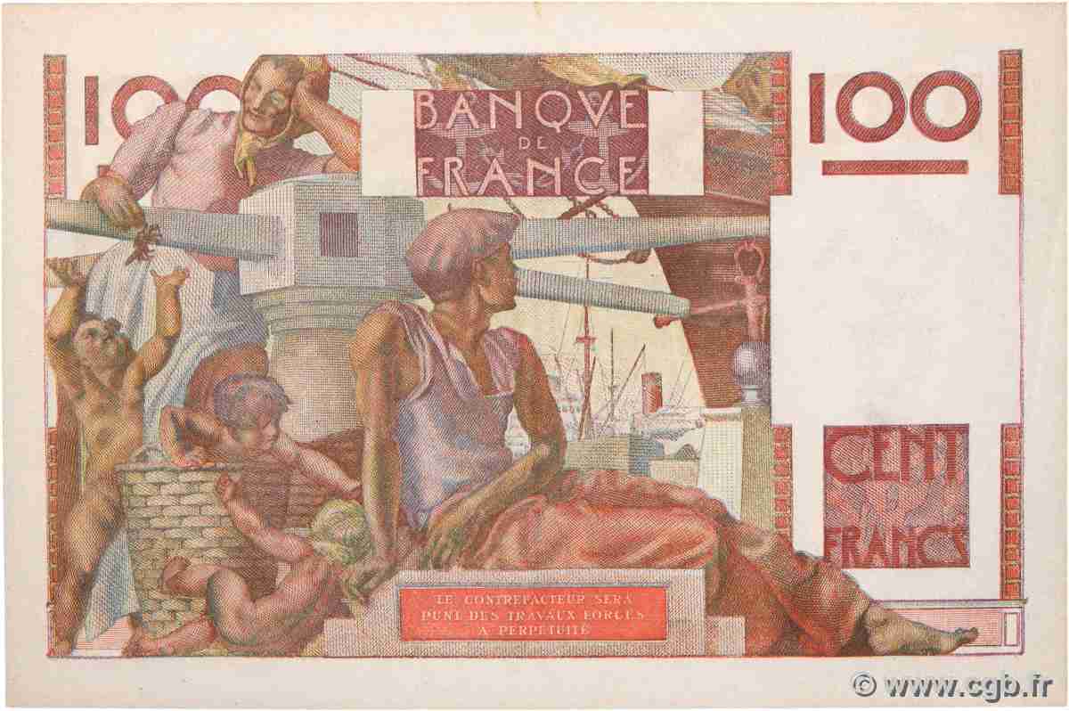 100 Francs JEUNE PAYSAN FRANCE 1952 F.28.31 XF+