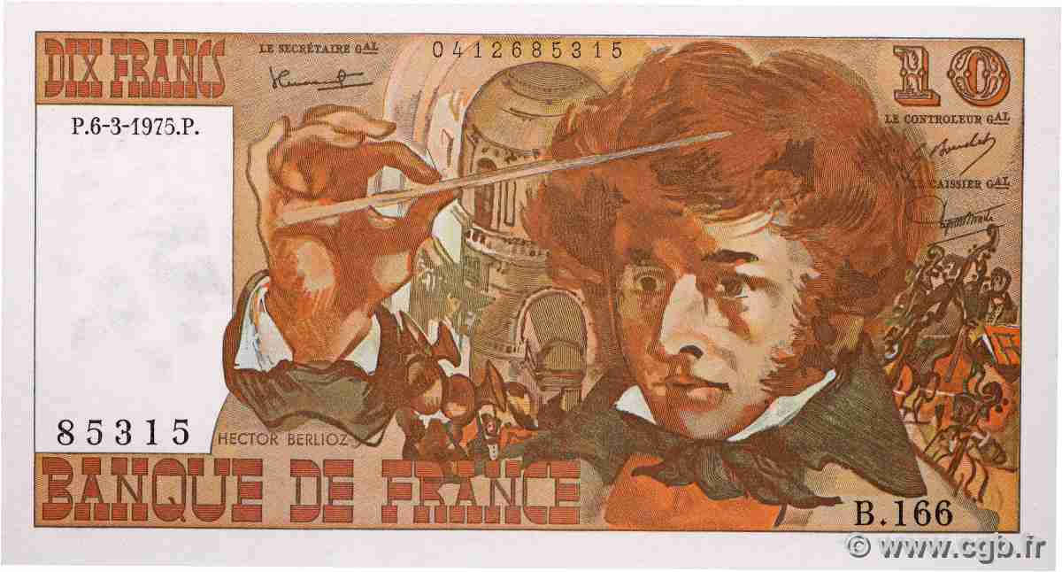 10 Francs BERLIOZ FRANCE 1975 F.63.09 NEUF