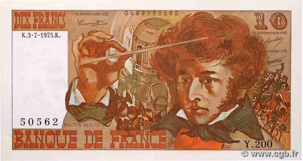 10 Francs BERLIOZ FRANCE 1975 F.63.11 NEUF