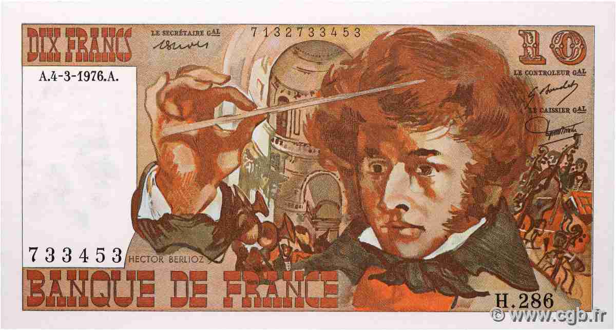10 Francs BERLIOZ FRANCE 1976 F.63.18 pr.NEUF