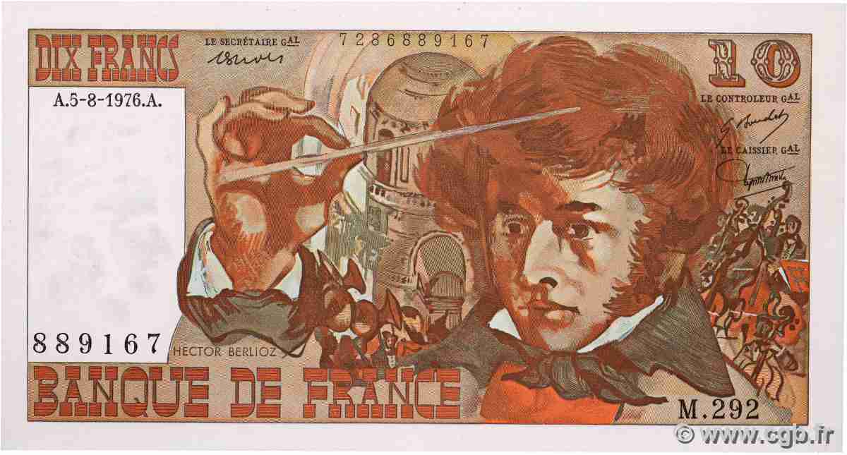 10 Francs BERLIOZ FRANCE 1976 F.63.20 pr.NEUF